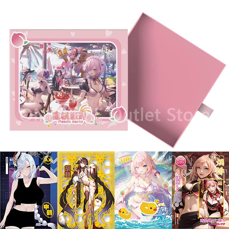 New Original Goddess Story Cards Collection Peach Party Swimsuit Feast Anime Girl EX SSP Kids Birthday Gift Game Cards Table Toy