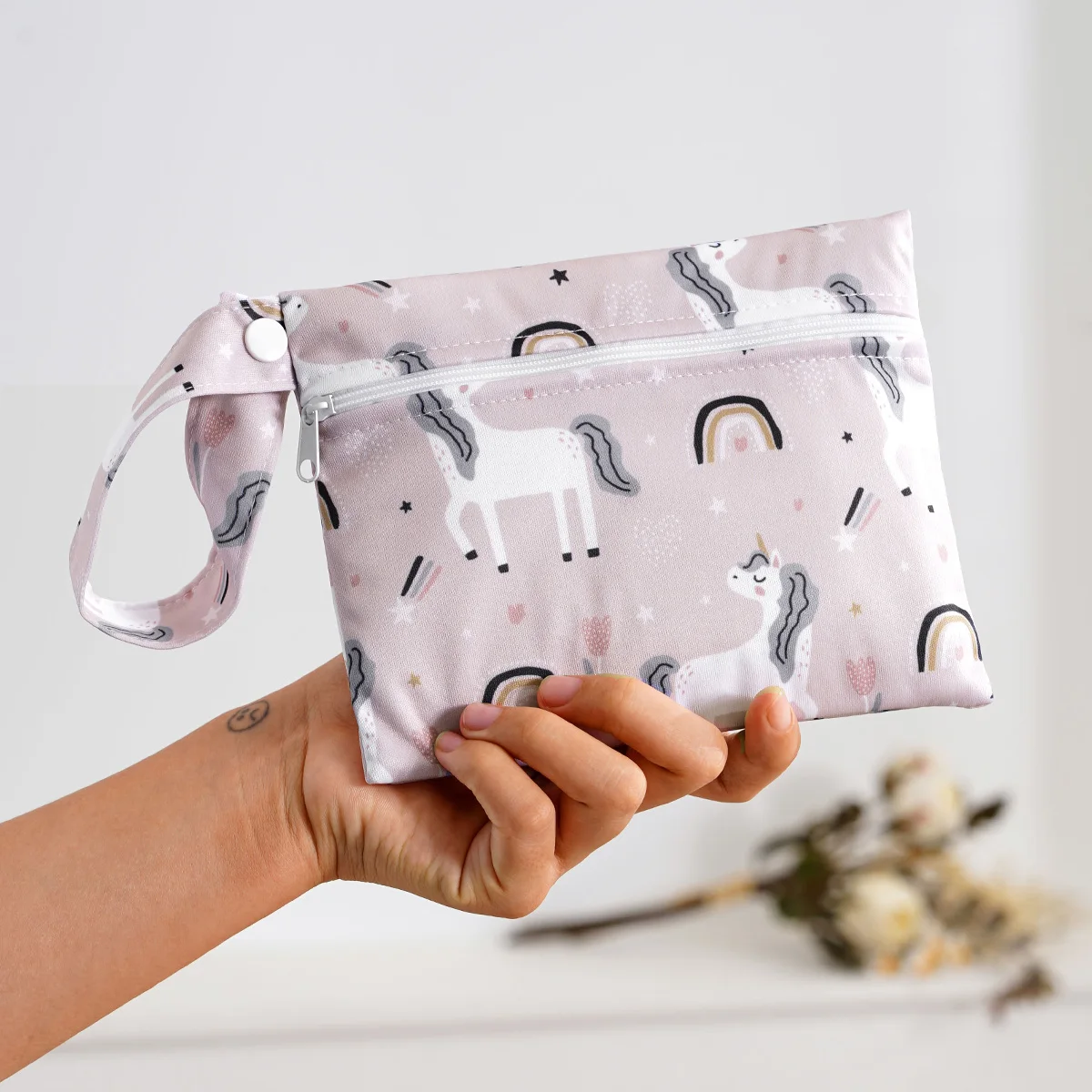 Elinfant 3 pezzi borsa portaoggetti multifunzionale leggera borsa per pannolini impermeabile borsa portatile bagnata e asciutta