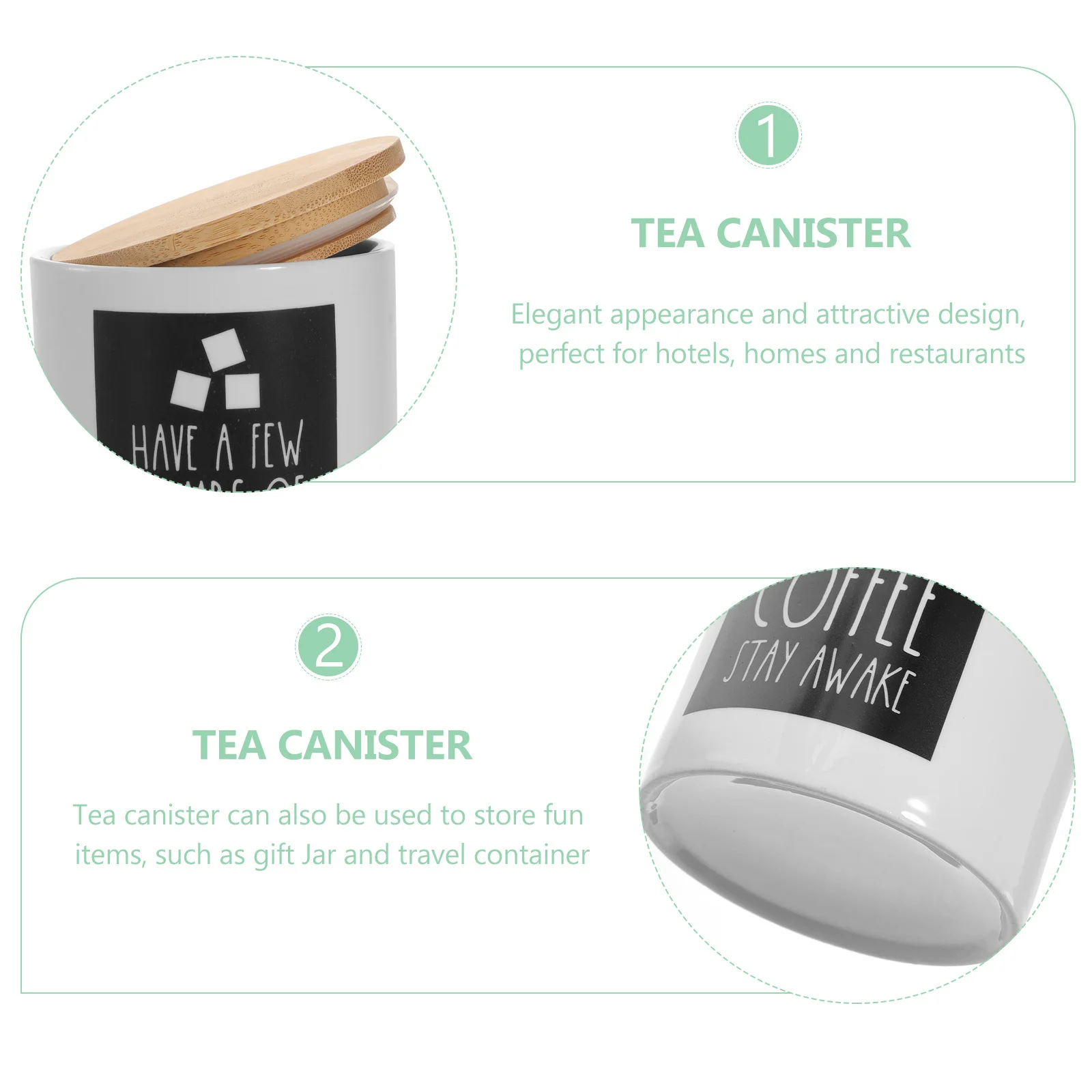 

Ceramic Kitchen Storage Jar Nordic Sealed Jar with Bamboo Lid Airtight Container for Coffee Tea Snacks Cereal Food Preservation