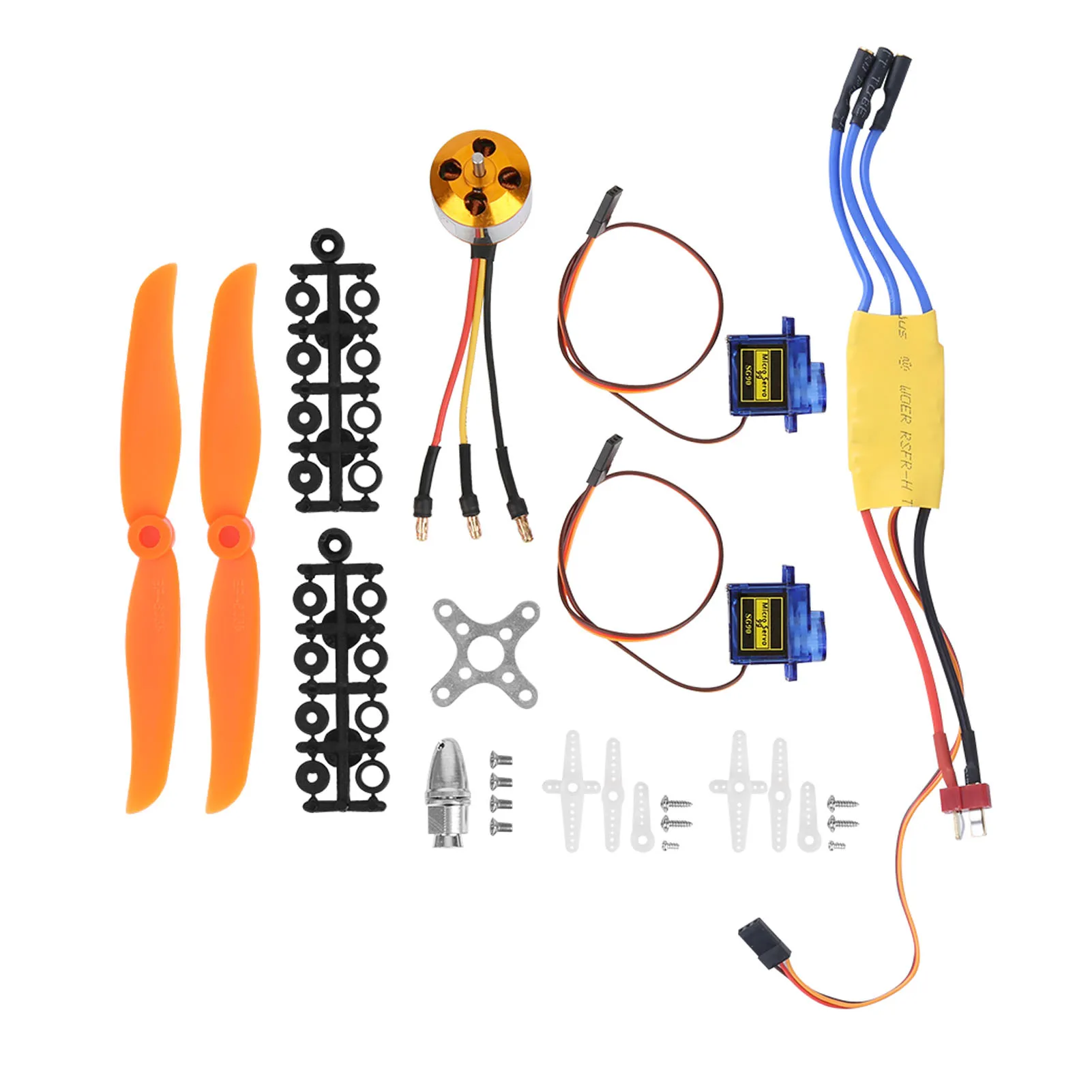 

A2212 2200KV Brushless Motor 30A ESC SG90 9G Micro Servo 6035 Propeller for RC Plane