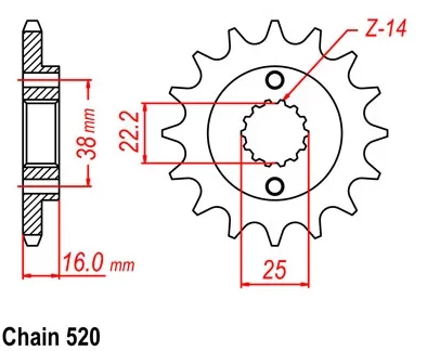 LOPOR Motorcycle Front Sprocket 520 For Ducati 906 800 600 748 916 Paso Sports Biposto MH900 SS SP 888 851 Strada Scrambler