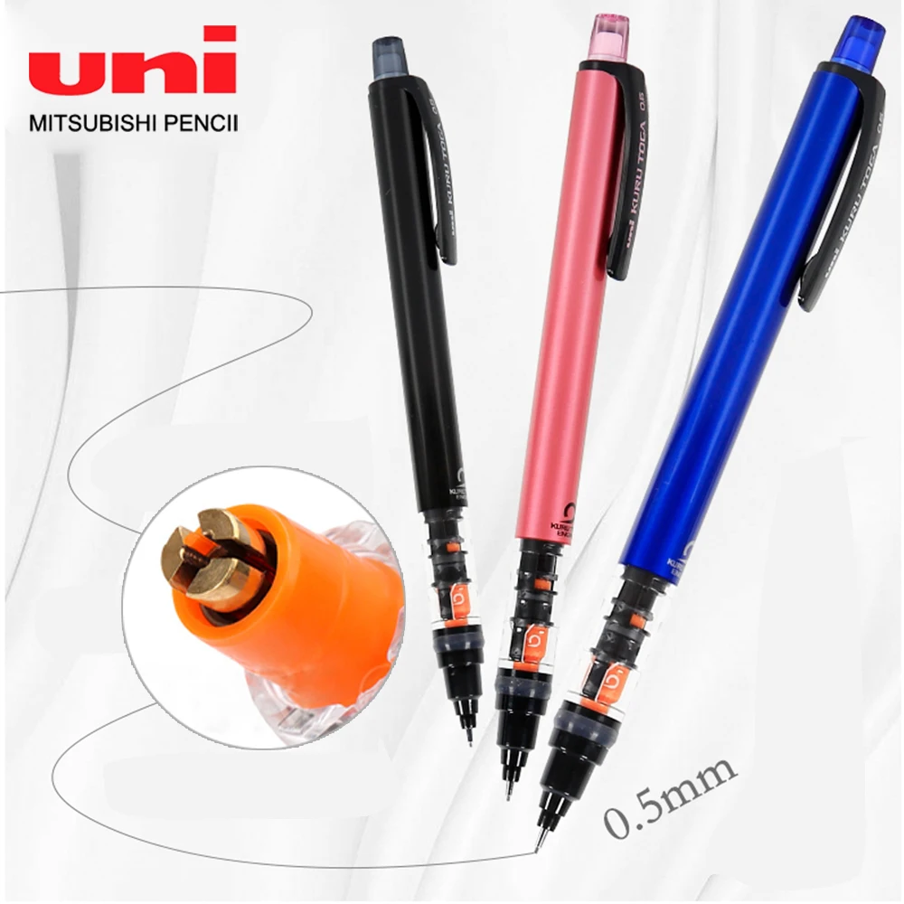 1pcs Japan Uni Mechanical Pencil M5-452 Automatic Rotation Continuous Lead 0.5mm Writing Painting HB/2B Art Stationery