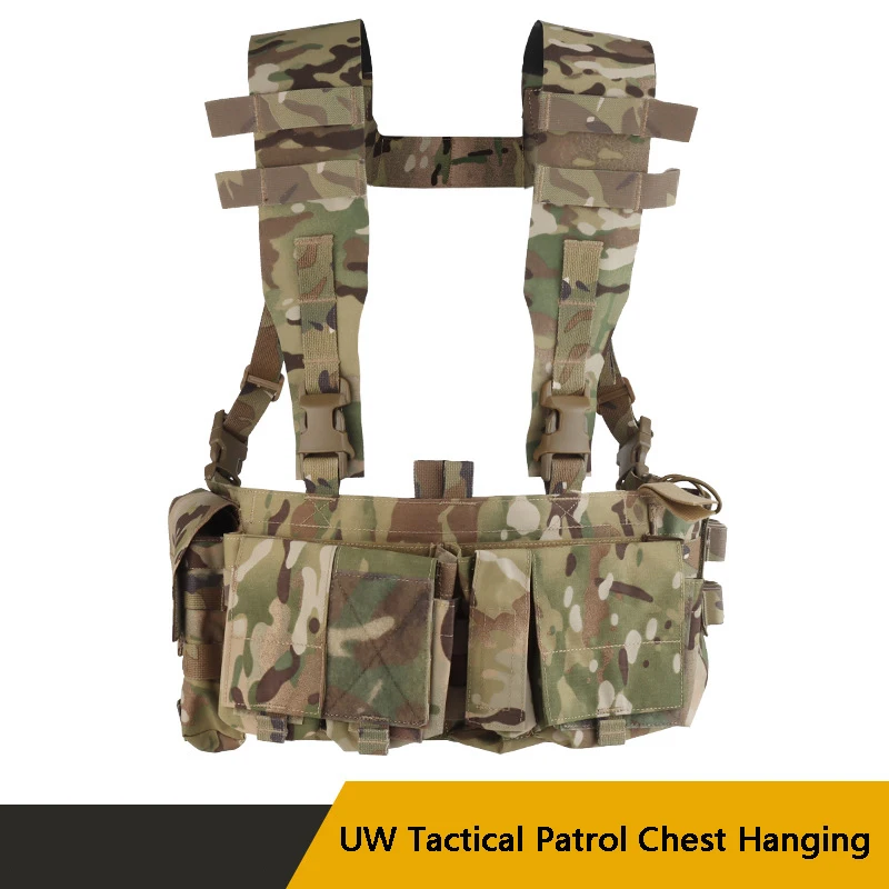 UW Outdoor Tactical Patrol Military Police Commuting Vest, Chest Hanger, Vest Radio Bag, Detachable Belly Bag