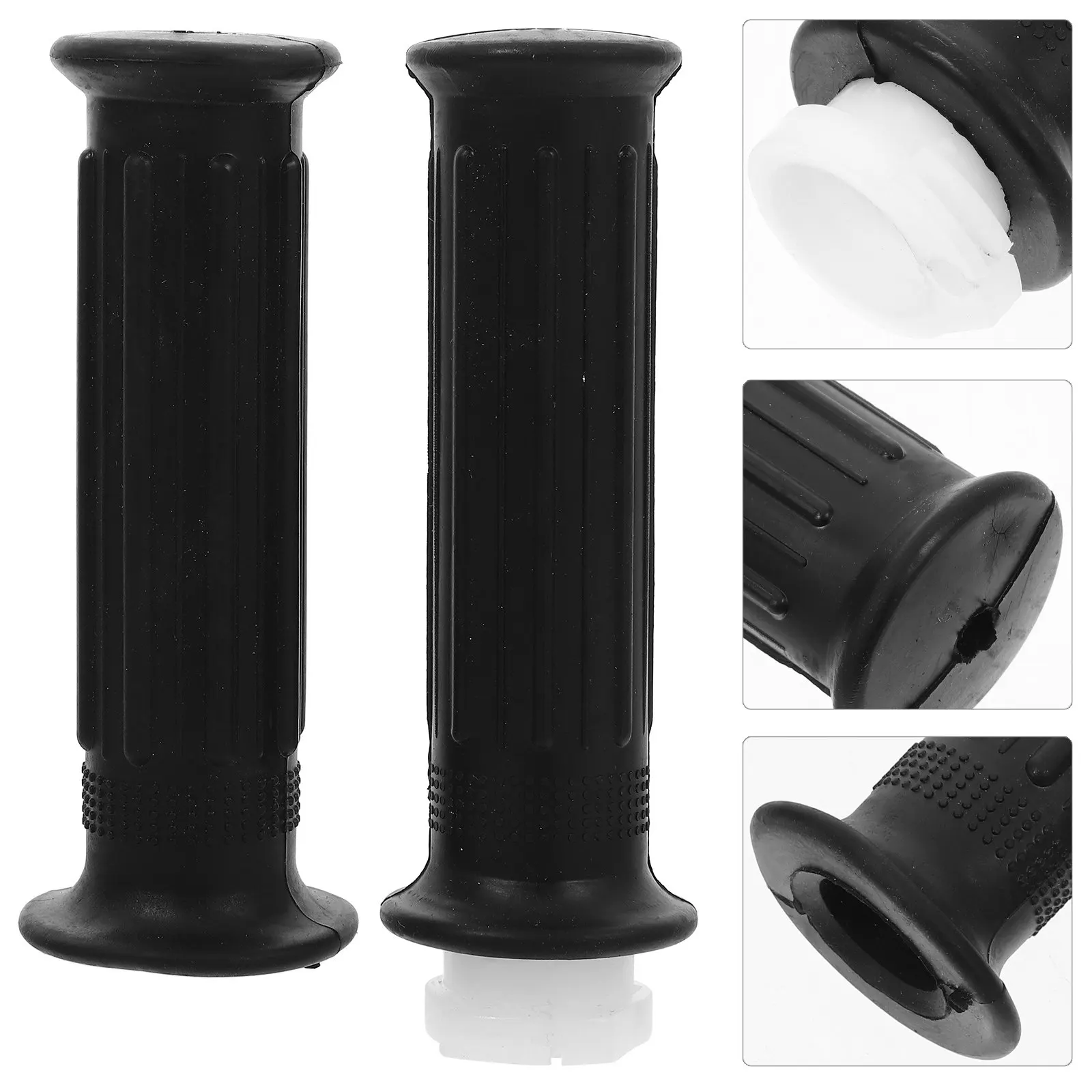 

2Pcs Motorcycle Handlebar Grips Sturdy Rubber High-Durability Non-Deformable Easy Install Cycling Handlebar Replacement Set