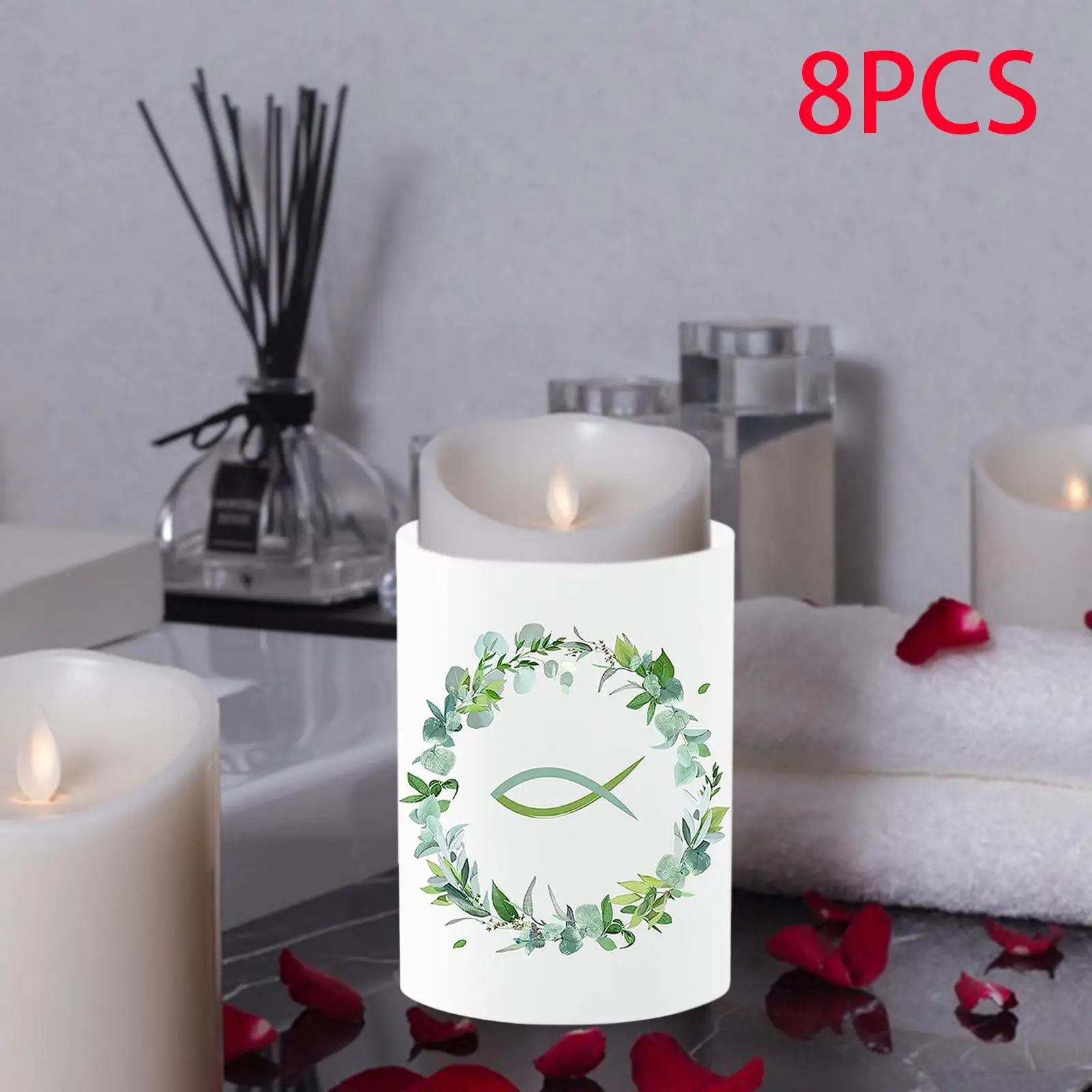 8 Pieces Votive Wrappers, Decorative Cupcake Wrappers, Centerpieces, Tea Light