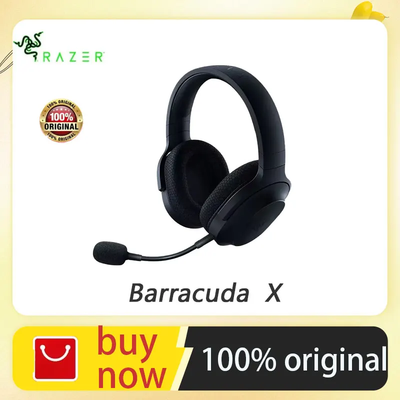 New Razer Barracuda X Wireless Gaming Mobile Headset - 2.4GHz Wireless + Bluetooth - 40mm Drivers, Video Gamer Headset