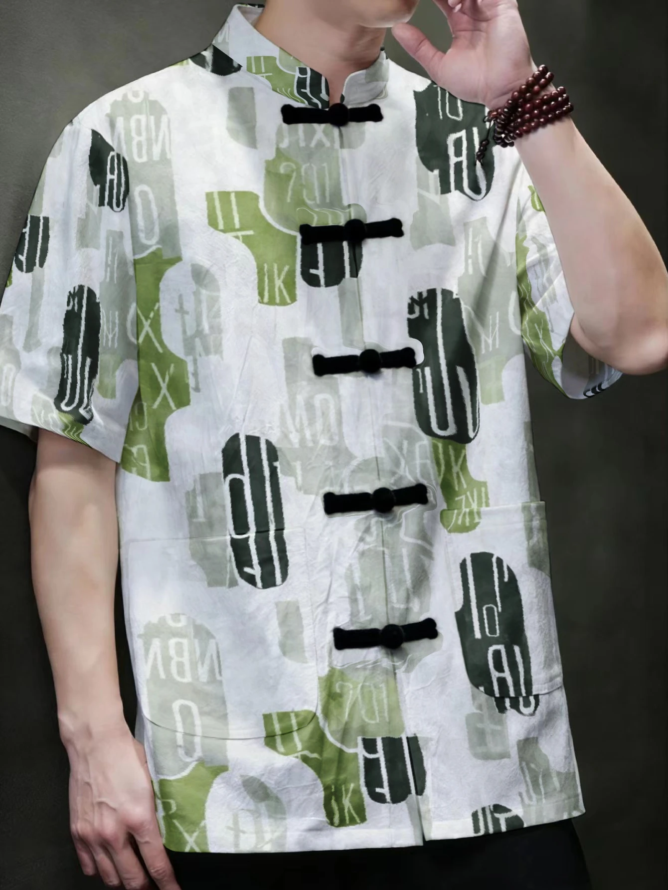 เสื้อเชิ้ตผู้ชายคอจีน กระดุมแบ - Vintage Collectible Shop บทวิจารณ์และราคา