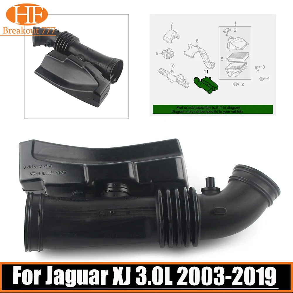 

For Jaguar XF 3.0L 2009-2015 Jaguar XJ 3.0L 2003-2019 Engine Air Intake Hose Air Filter Sleeve Tube Coolant Pipe