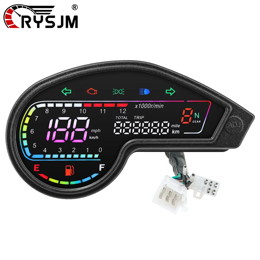 

Новый цветной светодиодный мотоциклетный одометр, спидометр для Honda NXR150 NXR125 Bros 2003-2014 CRV, цифровой тахометр об/мин, датчик 12 В