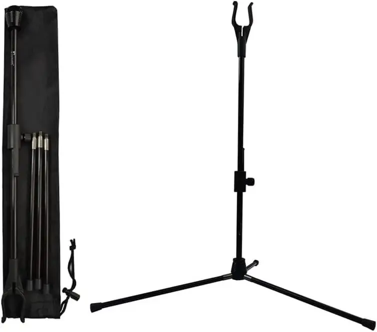 

YLS Archery Recurve Bow Stand,Fiber Glass Lightweight Bow Holder Rack for Longbow Compound Bow Takedown