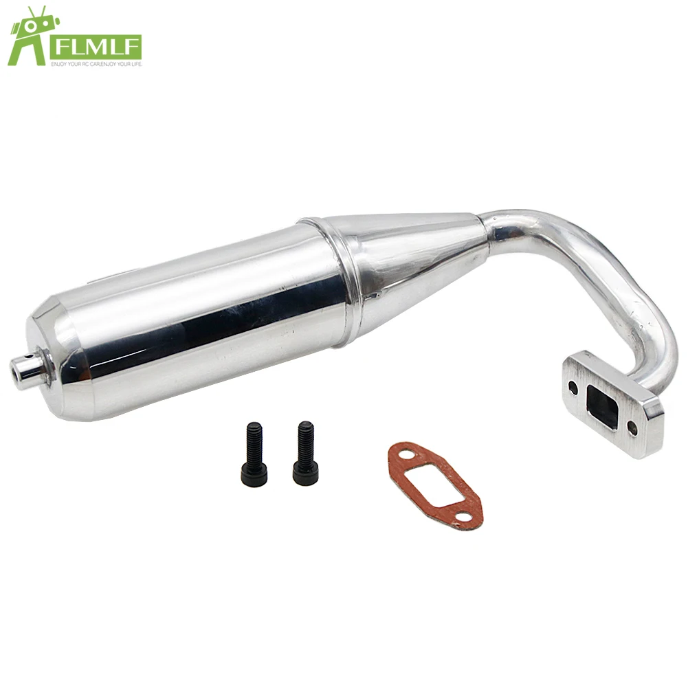 Alloy Aluminum Engine Exhaust Pipe Fit for 1/5 HPI FG Monster Hummer Truck ROFUN ROVAN Big Monster Rc Car Toys Games Parts