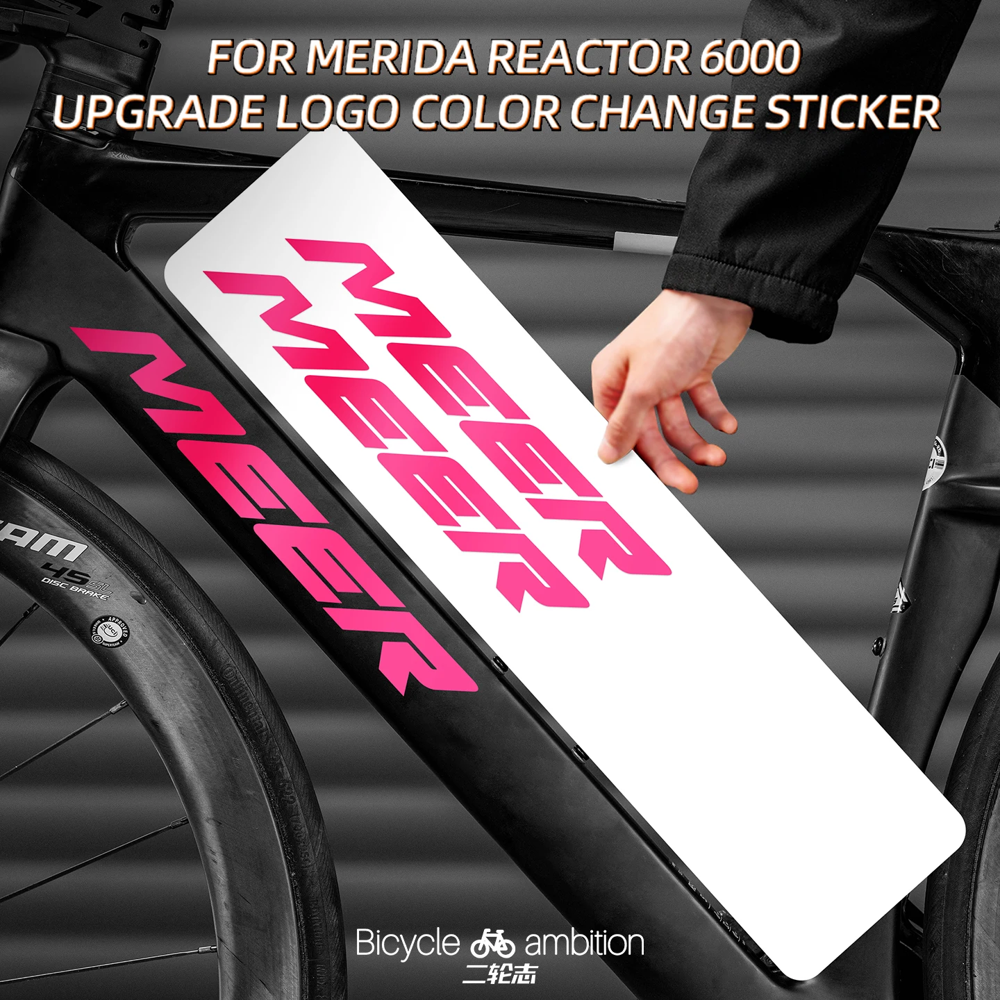 

For MERIDA Reacto 6000 Road Bike Down Tube Logo Decals Frame Wraps Boost Style Guard Frame Bike Decor Wraps