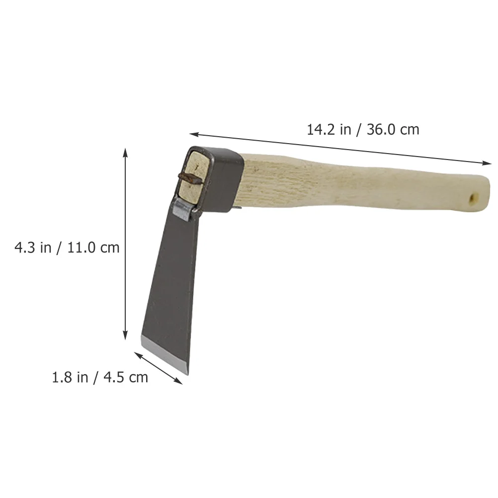 

Garden Hoe Wooden Handle Steel Gardening Tool Portable Weeding Loosening Soil Compact Ergonomic Design Home Hiking Use
