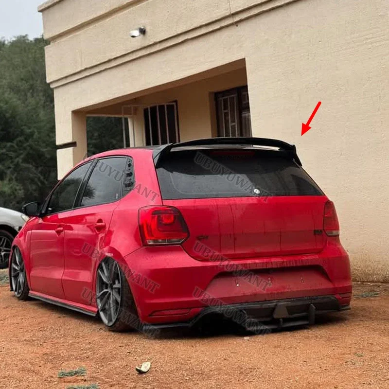 Aspec Style For Volkswagen Polo 2010-2018 ABS Rear Spoiler Tail Trunk Boot Wing Cover Car Accessories