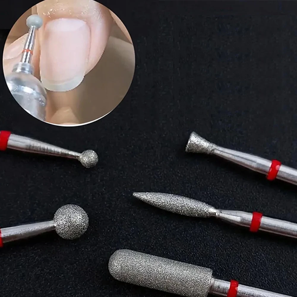 Diamant Keramische Nagel Boor Frees Frees Voor Manicure Links Rechts Roterende Cuticle Vijlen Buffer Diy Nagels Accessoires Tools