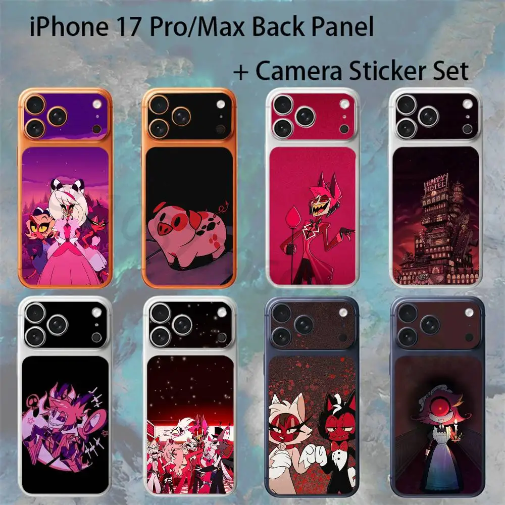 

H-Haz-bins Hotels For iPhone 17pro/Max Full body Back Cover Decal Skin Colorful Rear Protective Sticker Film