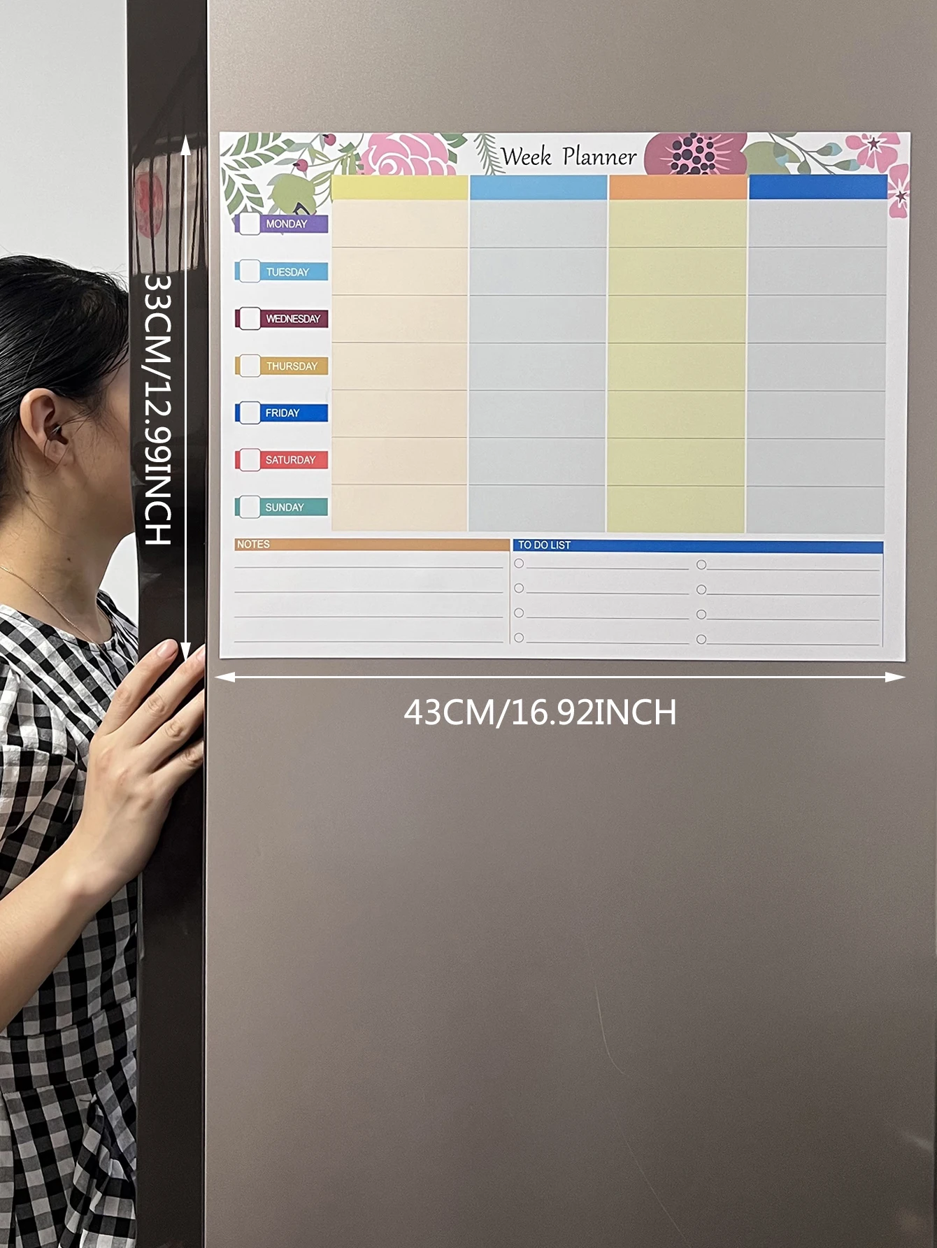 A magnetic refrigerator sticker calendar magnetic whiteboard wall sticker learning schedule refrigerator sticker message board