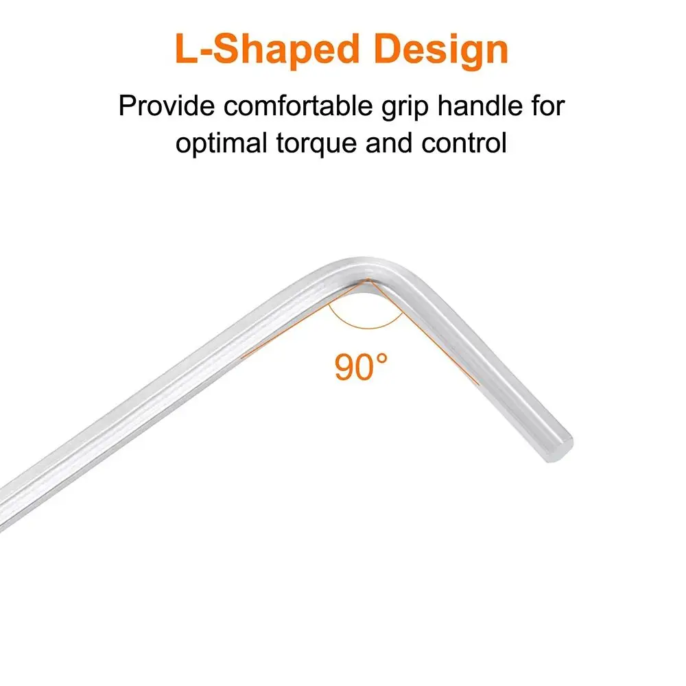 1Pcs 1.5-10mm Extended Hex Allen Key Set CR-V Steel Ball End Extra Long Ball End Hex Key Wrench Metric System 20cm