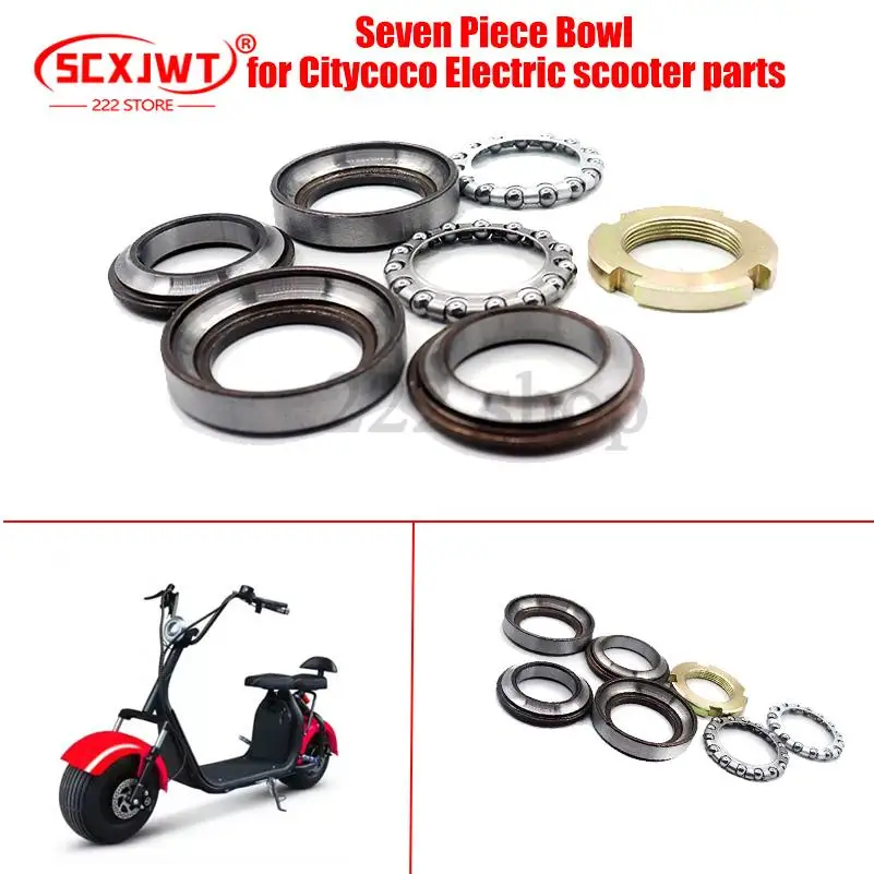 Seven Piece steering column bearings electric scooter bearings  For Citycoco Electric scooter parts