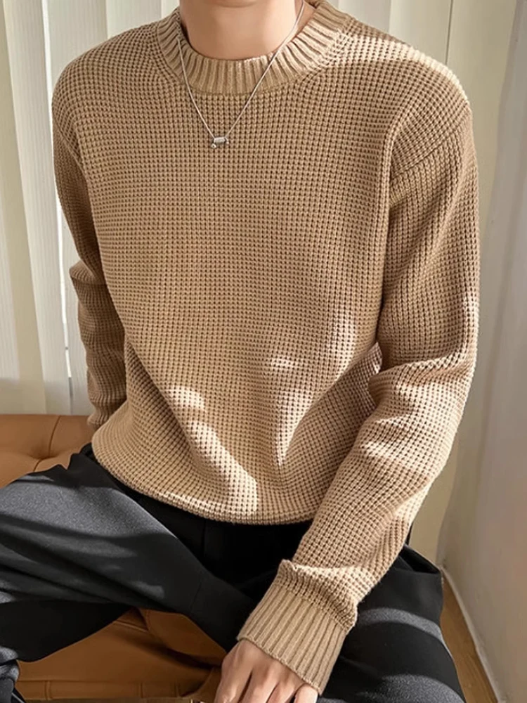 

Men's Knitted Cashmere Sweater O-neck Pullover Knitted Large-size Knitwear Sweater Winter New Long-sleeved High-end Sweater A55