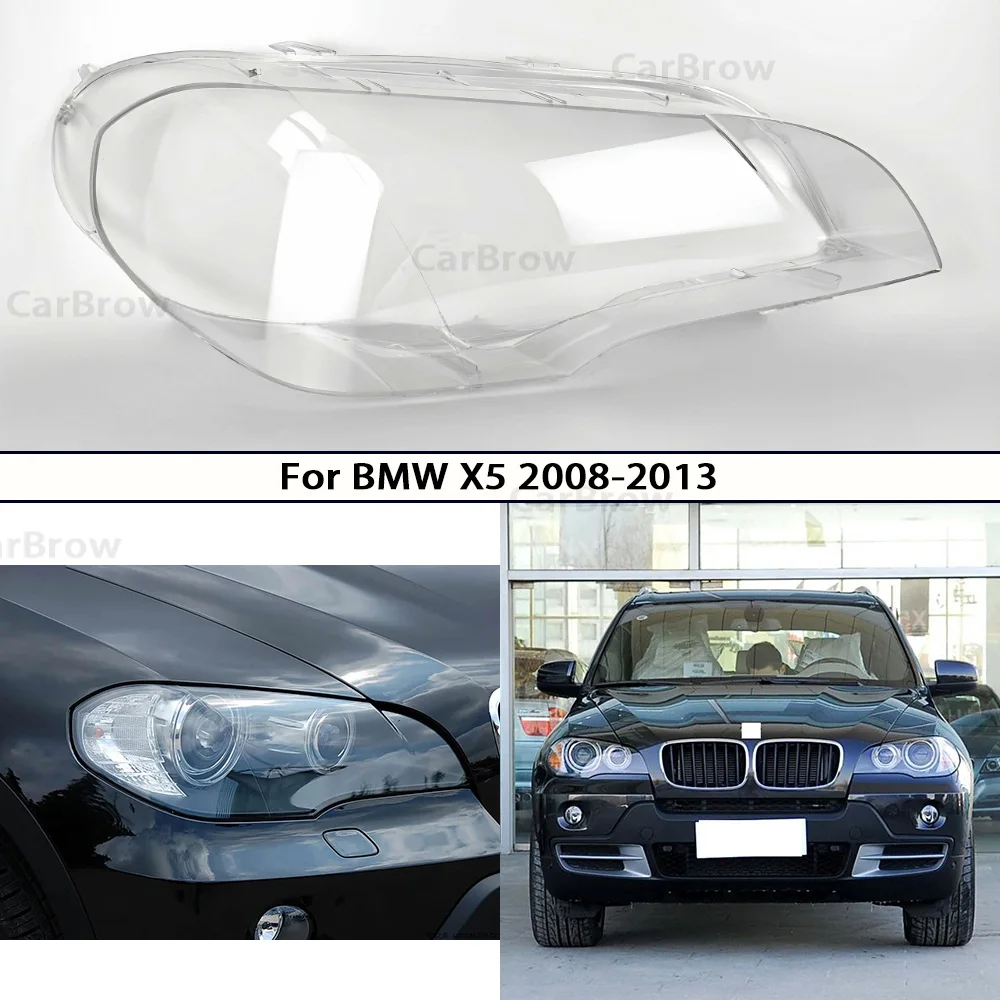 

Headight Shell Lamp Masks Outside Housing For BMW X5 2008-2013 Car Headlamp Cover Clear Transparent Lampshade Lens