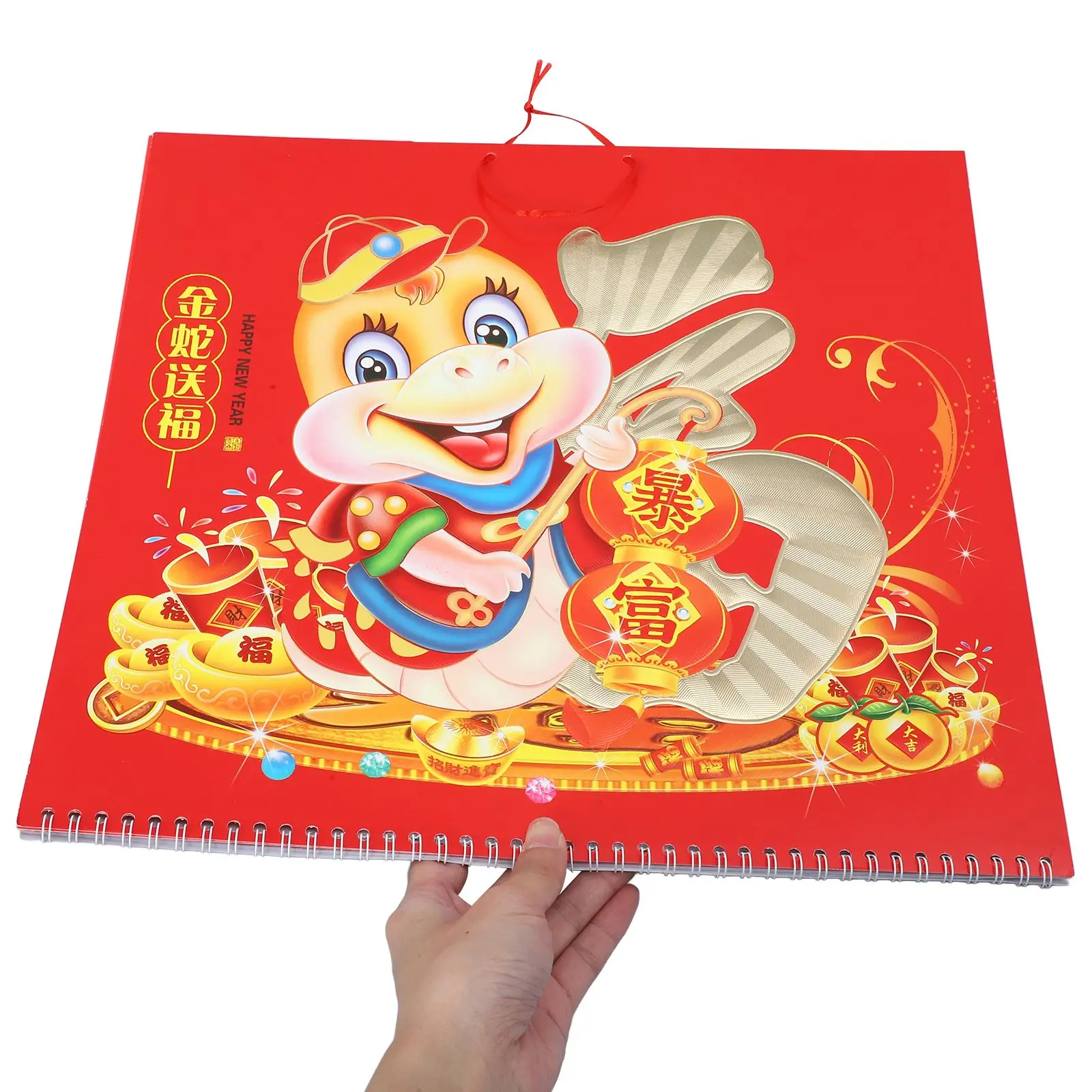 Year of The Snake Wall Calendar 2025 Chinese Calendars Monthly Large Hanging Decoration Scroll Zodiac Office