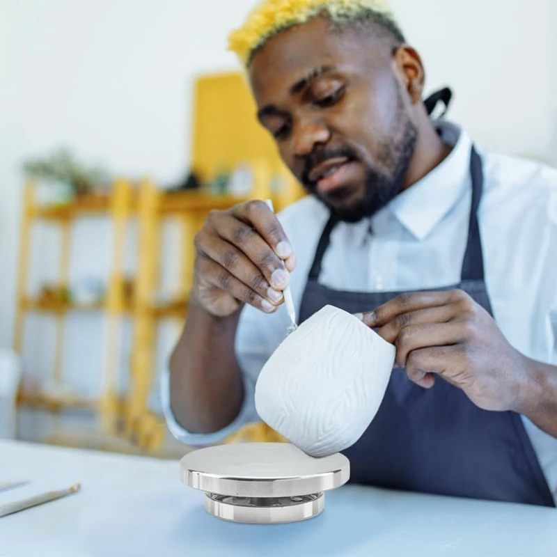 

E06B 6/8/10/12in Double-Sided Pottery Turnable Wheel Turntable Sculpting Wheel Rotated Turntable Sculpting Pottery Wheel