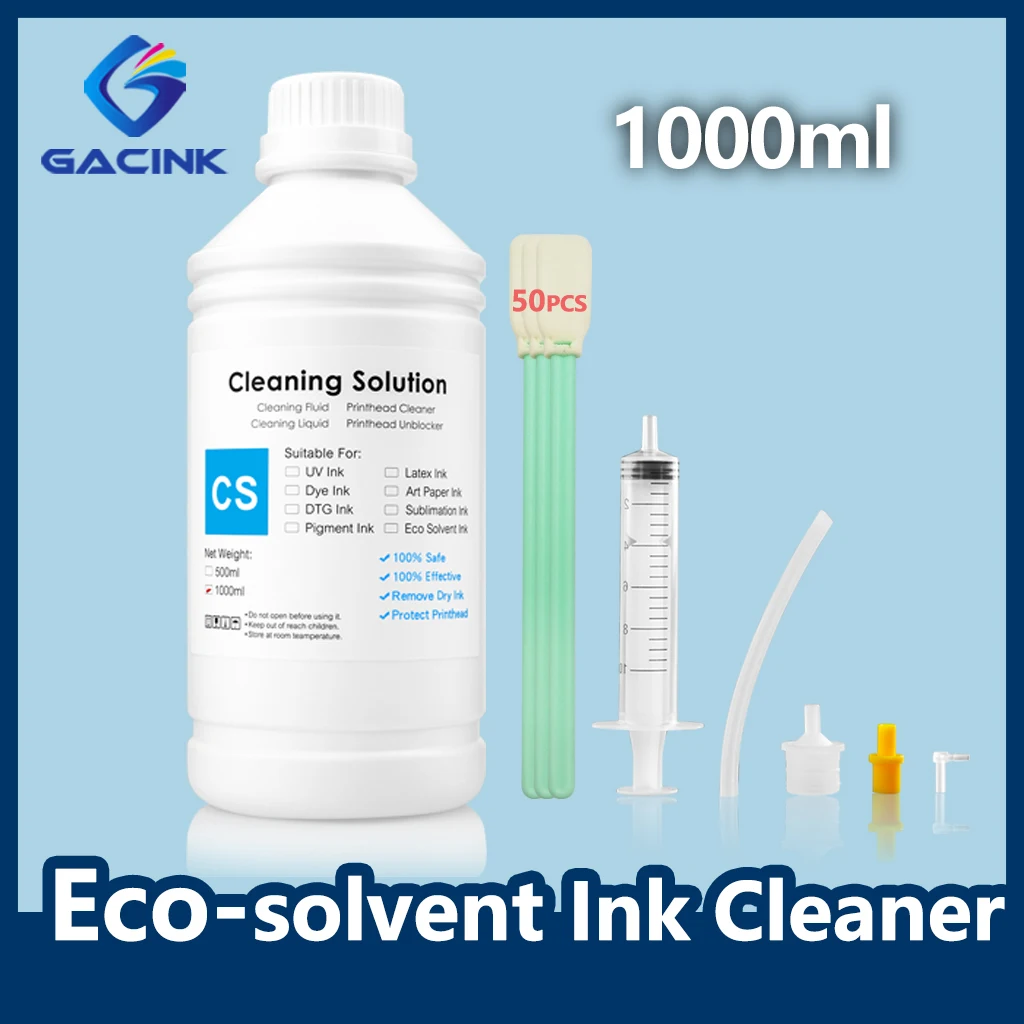 

1000ML ECO-Solvent Ink Cleaning Solution Cleaner Liquid For ECO-Solvent Ink Printhead Clean For Epson/HP/Canon/Brother Printer