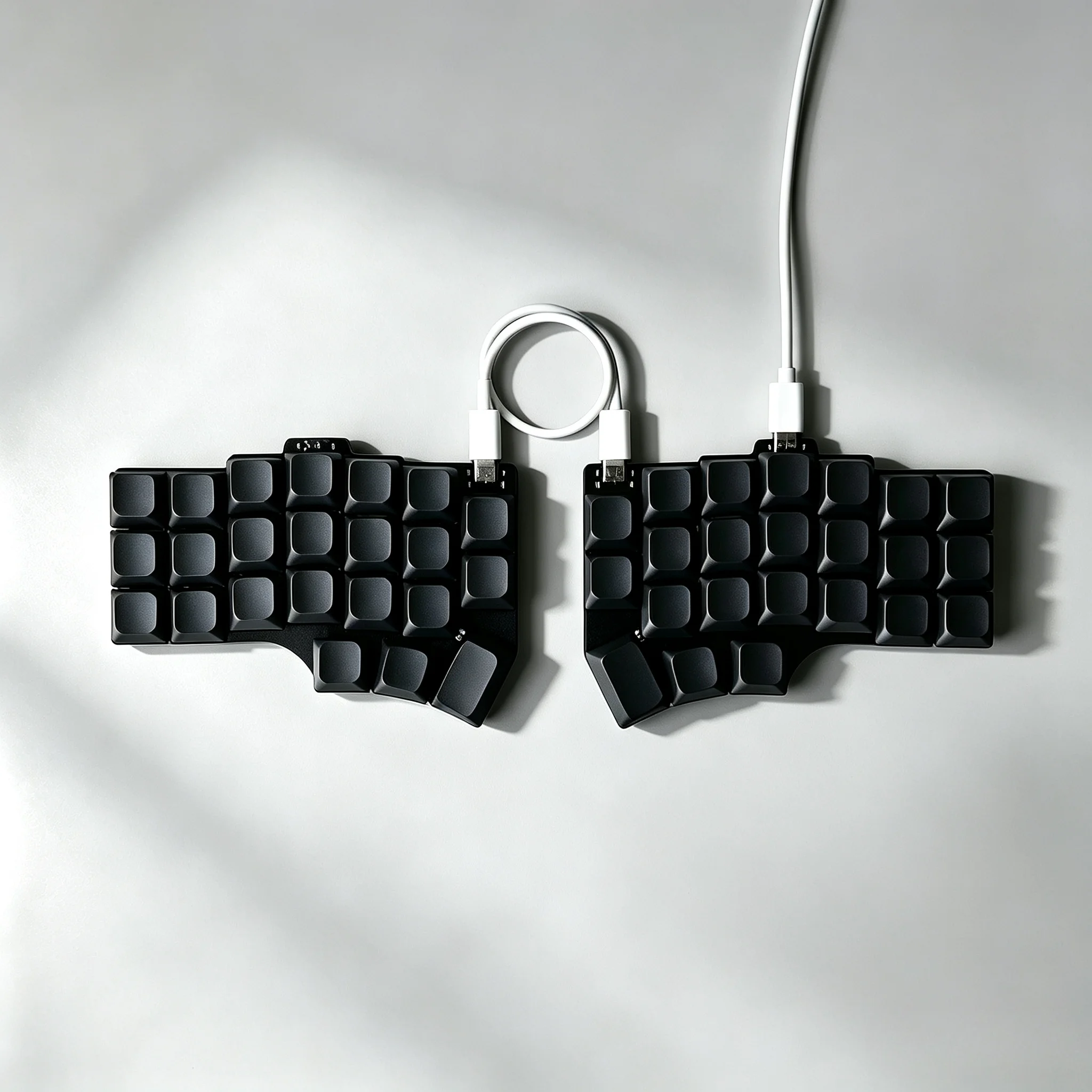 Gaming Keyboard Mini Mechanical - Teclado mecánico dividido con cable de
