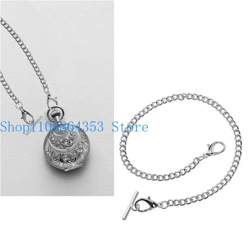 

652F Vintage Pocket Watch Double Albert Chain T-Bar Watch Chail Link Замена DIY