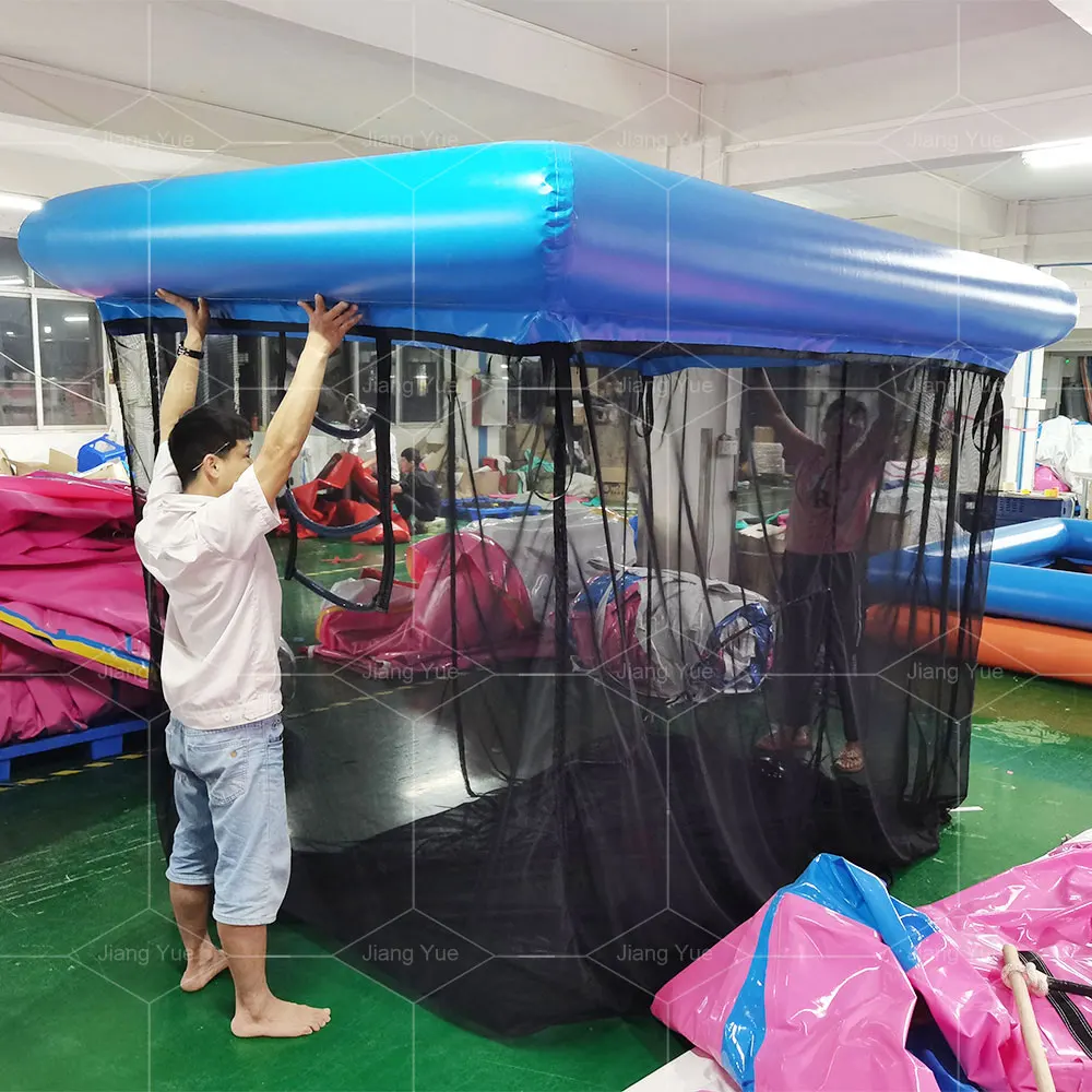 

Custom Made Sea Pool Inflatable Yacht Floating Sea Swimming Pool With Net For Water