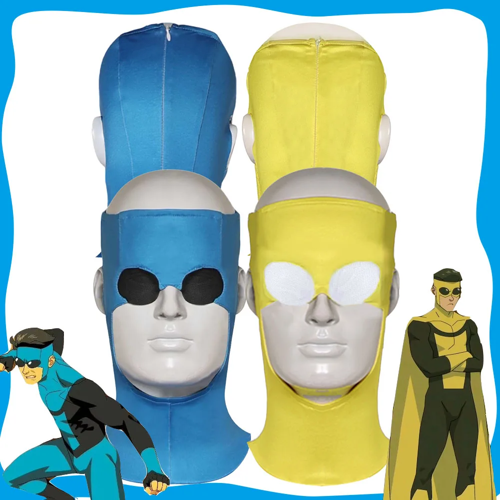 

Непобедимый знак Грейсон, мужской синий головной убор, мужская маска на половину головы для взрослых, маскировочный реквизит, аксессуары для костюмов на Хэллоуин