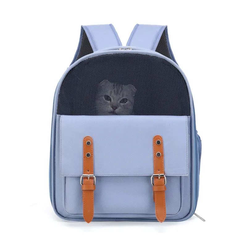 

Oxford Canvas Cat Backpack Portable Outdoor Travel Pet Bag Backpack Breathable Cat Strap