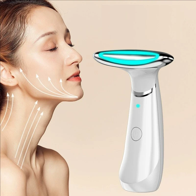 Masażer szyi Lifting twarzy Elektryczne napinanie skóry Urządzenie kosmetyczne na szyję LED Photon Beauty Instrument EMS Microcurrent
