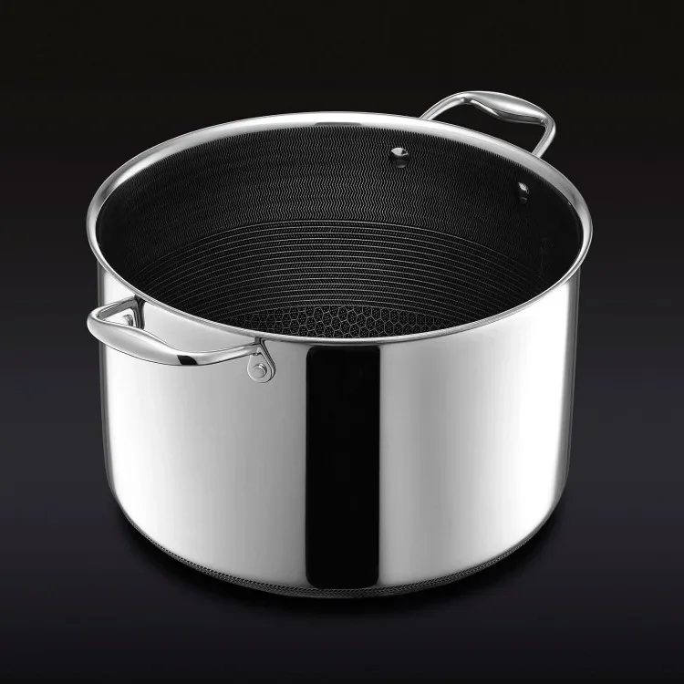 Christmas.Hybrid Nonstick 10-Quart Stockpot with Tempered Glass Lid, Dishwasher Safe, Induction Ready, Compatible with All Cookt