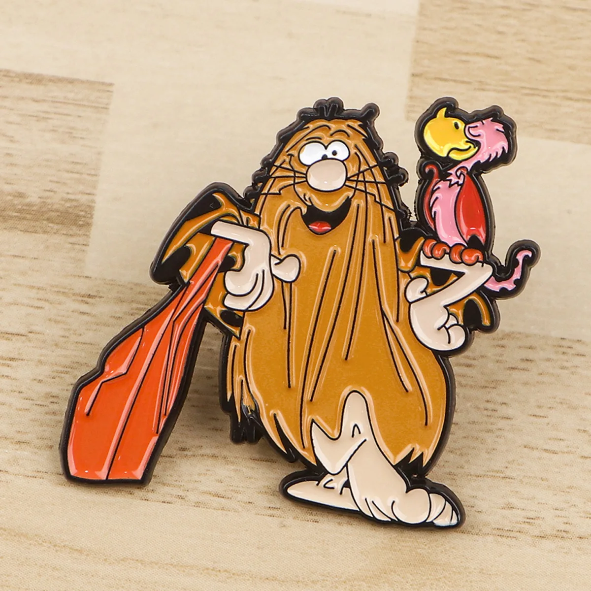 Captain Caveman Enamel Pins Cartoon Figures Badges Metal Lapel Brooch For Backpacks Brooches Fashion Jewelry Accessories Gifts
