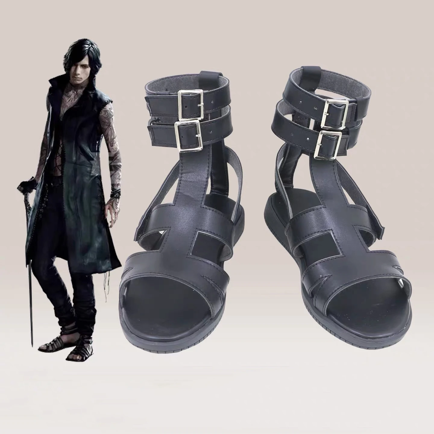 

DMC 5 Vitale Cosplay Shoes Halloween Vitale Shoes Custom Made Any Size