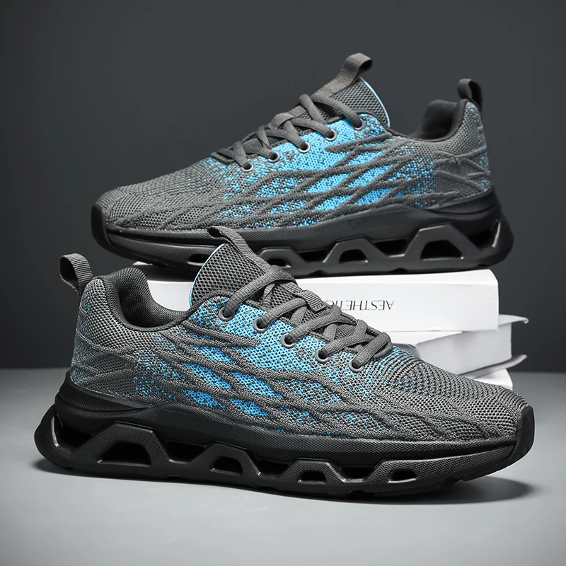 

YRZL Мужская спортивная обувь Легкая дышащая сетчатая нескользящая удобная прогулочная обувь для мужчин Уличная спортивная повседневная обувь для тренировок