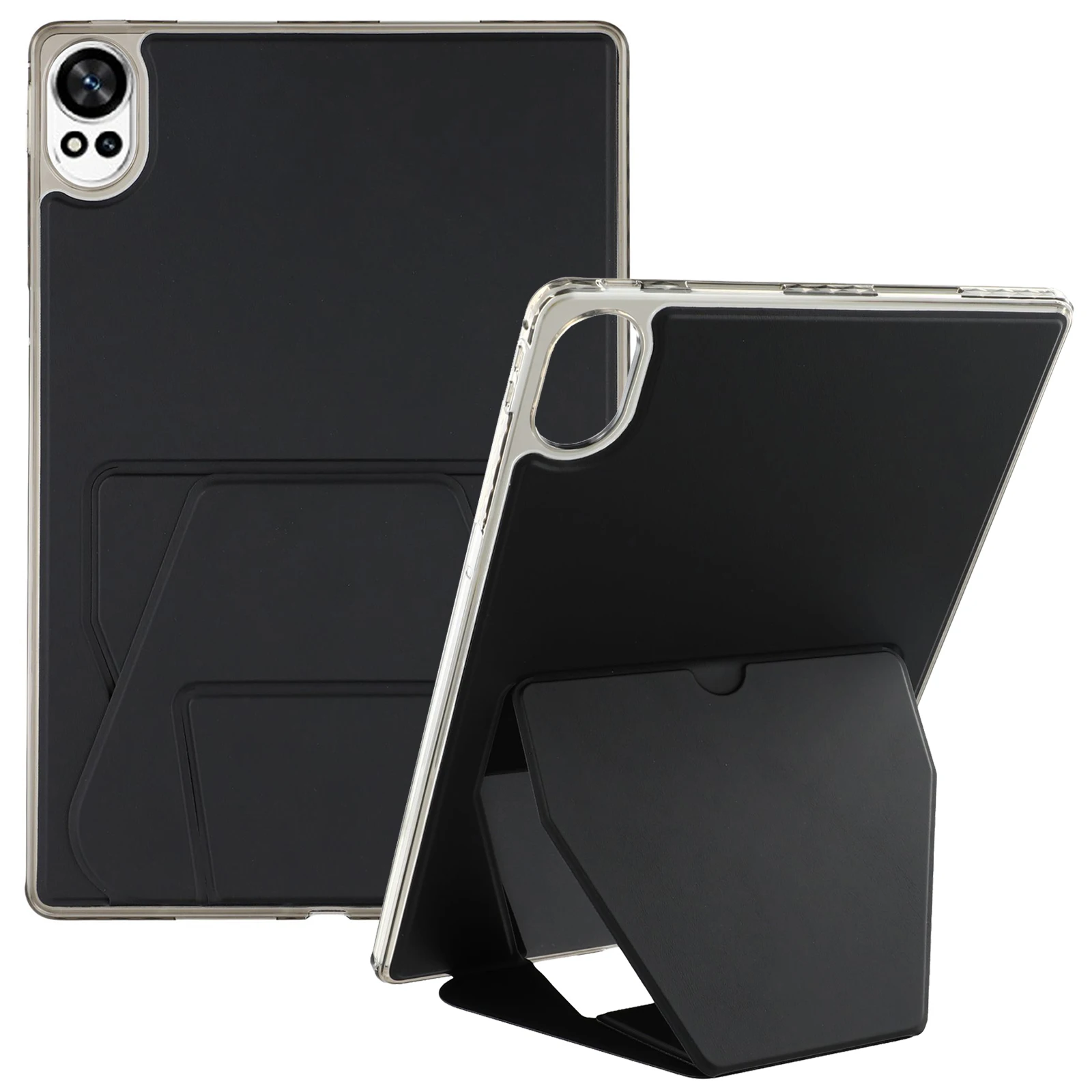 

For Huawei MatePad Air (2024) / MatePad 12 X Case TPU PU Leather Kickstand Tablet Cover - Black