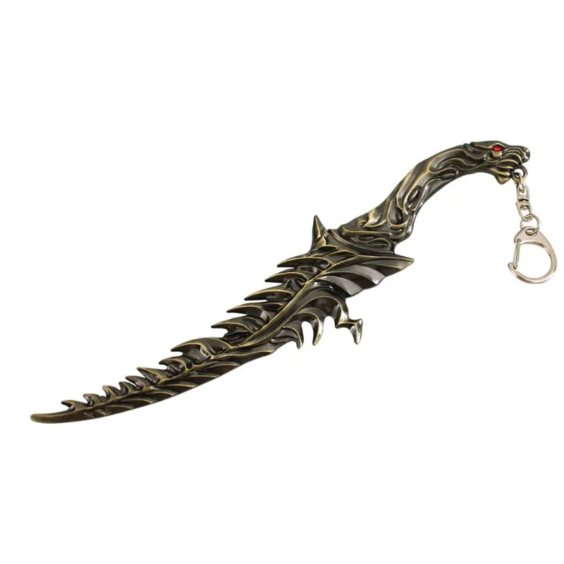21 سنتيمتر/8.27in Eldenn لعبة الأجهزة الطرفية الموت خنجر نموذج معدني سكين صغير لعبة الدعائم سبيكة البندول الحلي مجموعات العرض #5