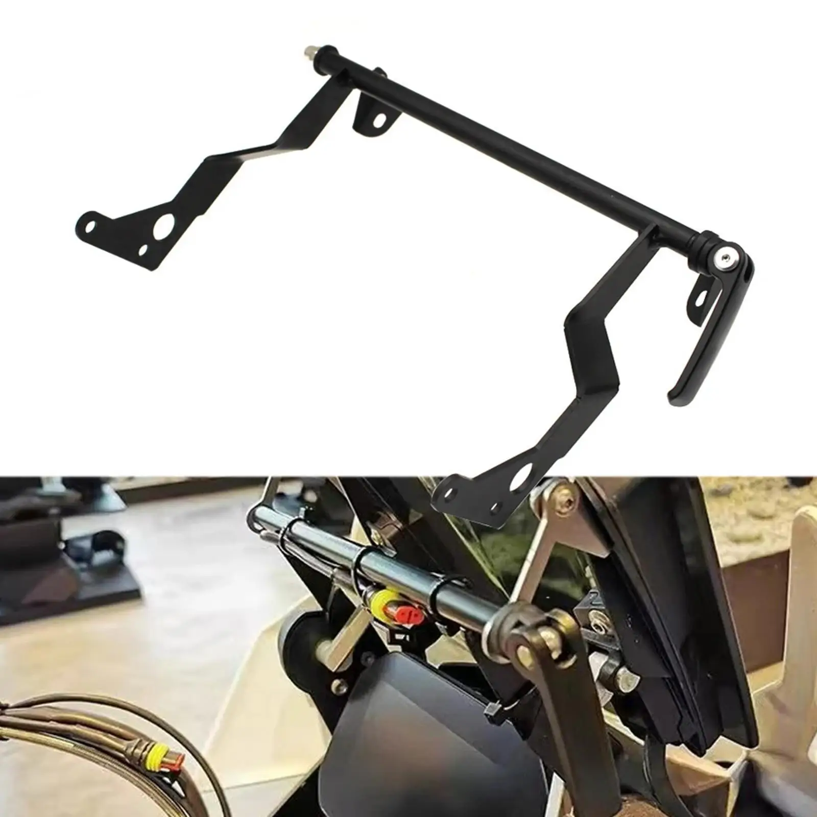 

Navigation Plate Bracket Accessories Replace Parts Easy to Install for Motorcycle Riders Windshield Navigation Bracket Adapter