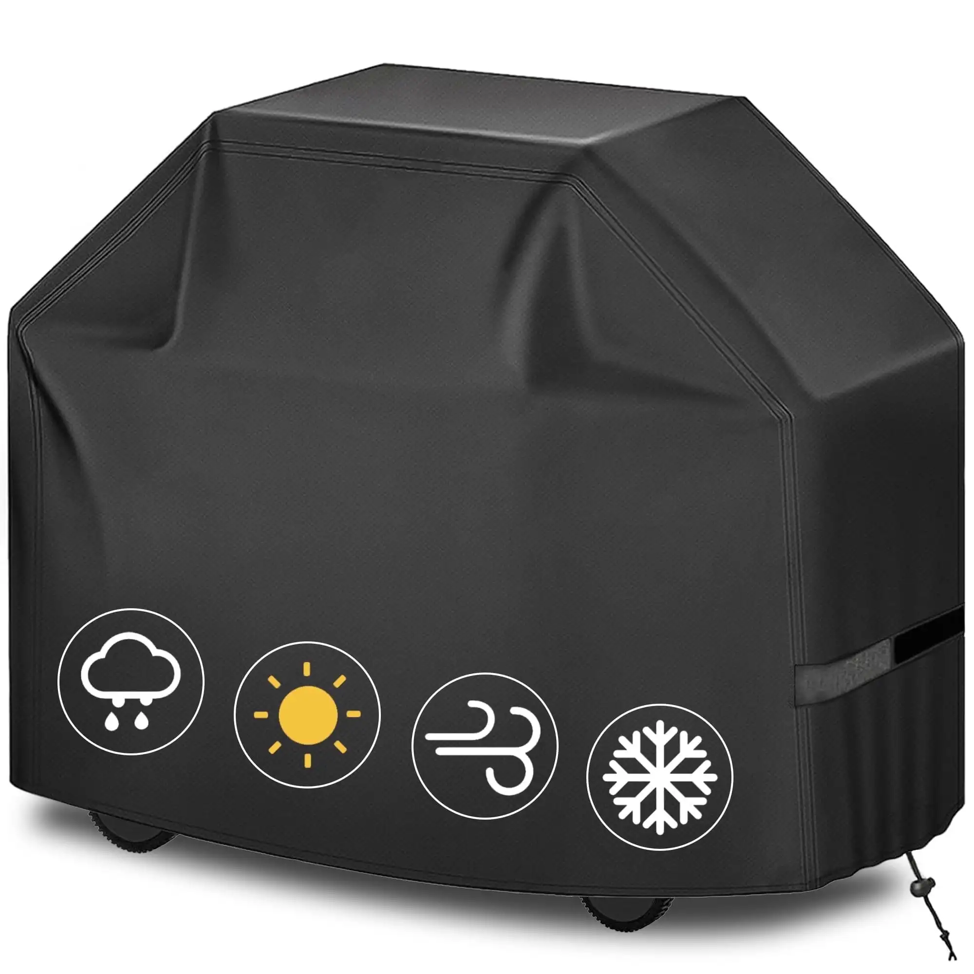 58 Inch BBQ Gas Grill Cover Waterproof Rip-Proof Anti-UV Fade Resistant Adjustable Outdoor Barbecue Cover