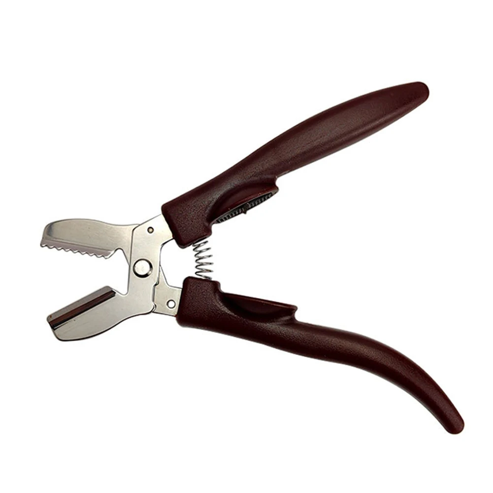 Kitchen Chestnut Clip Shell Opener Portable Nutcracker Cross Opener Serrated Stainless Steel Blade Dried Fruit Cutter Hand Tool
