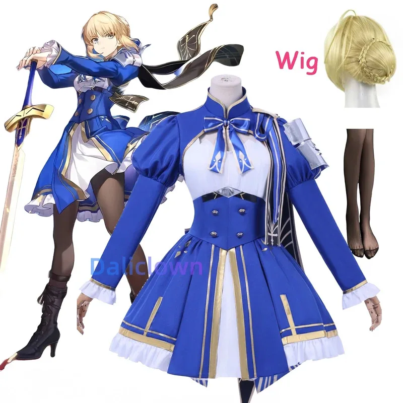 جديد 2025 أنيمي لعبة هونكاي ستار المسار شعر مستعار الملابس مجموعة كاملة مصير ليلة HSR سكين الجيش لعب الأدوار فتاة أنيمي فستان