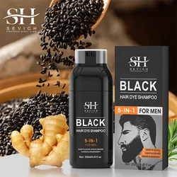 250ml Natural Black Hair Dye Shampoo for men Instant Gray To Black ginger hair dye Repair White Hair Care Black Beard Shampoo