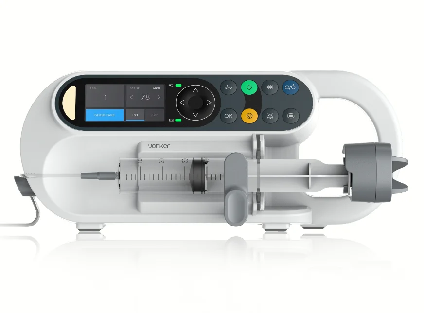 Pompe à seringue à canal unique, équipement de pompe d'injection, une clé pour démarrer, approuvé CE, scanner