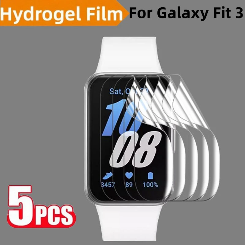 5PCS Hydrogel Film For Samsung Galaxy Fit 3 HD Screen Protector Anti-scratch Protective Film for Samsung Galaxy Fit3 Not Glass