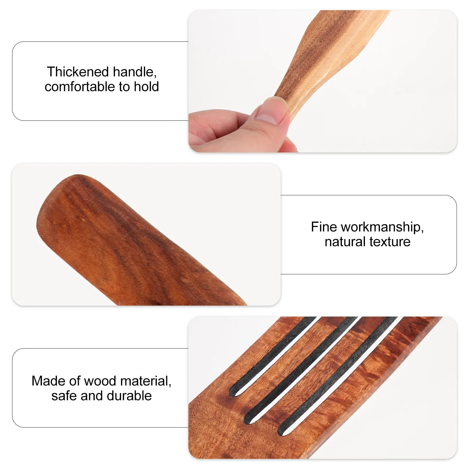 

5pcs Wooden Spatula Set Long Handle Kitchen Cooking Tools Heat Resistant Non-Stick Cookware Utensils Kitchen Supplies