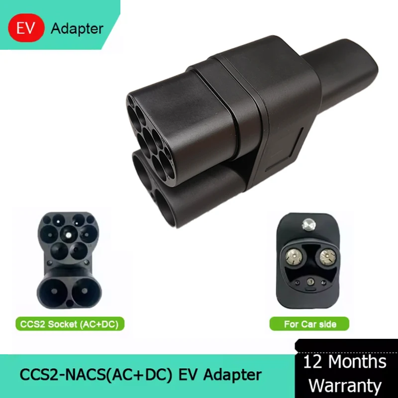 

Конвертер 2-в-1 для электромобилей: адаптер Type 2 AC/DC CCS2 на NACS, 1000В 250кВт, быстрая зарядка для Tesla Model 3/Y/S/X, Cybertruck