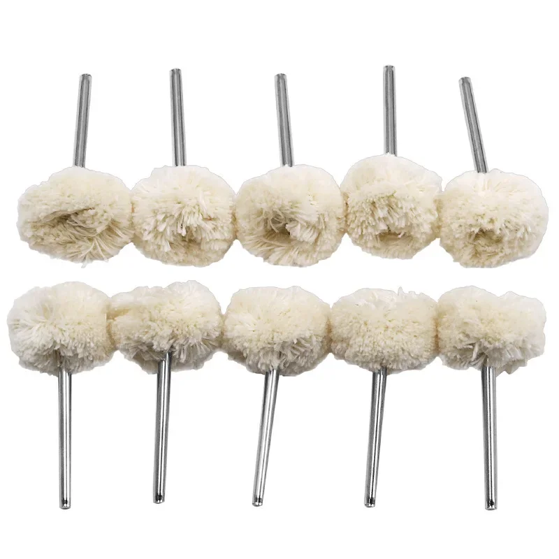 10PC 3mm Wool Polishing Brush Dremel Accessories Grinding Buffing Wheel Grinder Head Drill Rotary Tool Accessories polishers